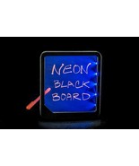 Neon Illuminating Blackboard w/ Marker Pen Back Lit Promotion Sign Board - $20.43 CAD