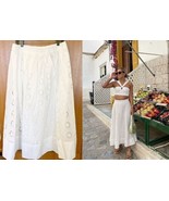 ZARA NWT EMBROIDERED EYELET MIDI SKIRT XL - $82.30 CAD
