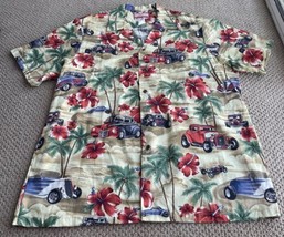 RJC Made in Hawaii Men&#39;s Size 2XL Hawaiian Shirt Hot Rods and Cars - £22.06 GBP