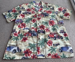 RJC Made in Hawaii Men&#39;s Size 2XL Hawaiian Shirt Hot Rods and Cars - £21.96 GBP