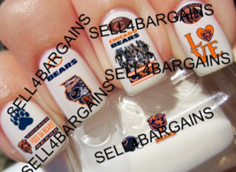New 2023 Chicago Bears FOOTBALL》12 Different Designs Nail Art Decals - £15.81 GBP
