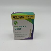 OneTouch Verio Blood Glucose Test Strips - 60 Test Strips - Exp: 02/28/2026 - $17.72