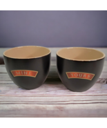 3x Mine And 1x Yours Baileys Ceramic Cups 3in Tall Set/ 4 Black Beige Co... - $27.06 CAD