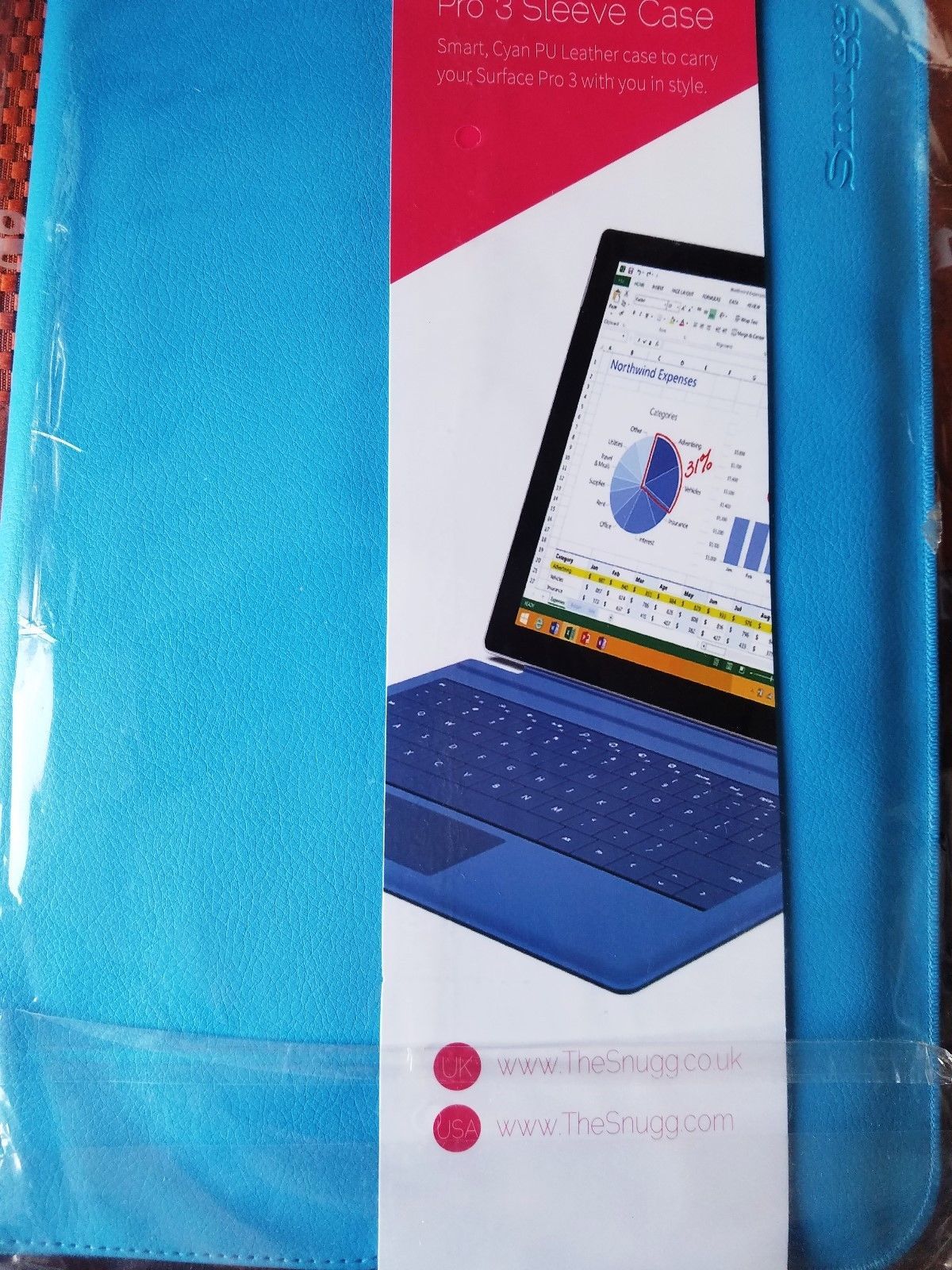 Snugg Leather Sleeve for Microsoft Surface Pro 3 / 4 - Blue - $29.39