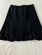 Tape Measure TZMU0654 Women's Rear Zip Black Godet Skirt Size 6 image 9