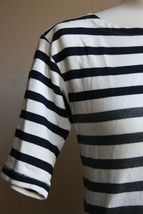 J. Crew XS Lightweight Stripe Terry Tee Sweatshirt Half Sleeve Top 01223 - £12.51 GBP