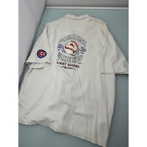 Tommy Bahama Chicago Cubs Men Hawaiian Shirt 100% Silk Paradise Sliders XL - £46.78 GBP