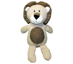 Kellytoy Lion Teddy Bear 16&quot; Brown Tan Chevron Plush Stuffed Animal 2015 Toy - £8.86 GBP
