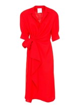 Mantu Women's Short Sleeved Dress Red - $15,426.13 MXN