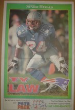 New England Patriots Ty Law 1995 Newspaper Poster - $4.50