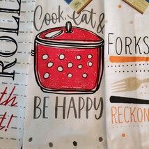 FLOUR SACK KITCHEN TEA TOWELS, Set of 4, Printed Cooking Designs Sayings, Cotton image 7