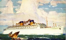 SS Matsonia Cruise Ship Liner Matson Oceanic Fleet UNP Chrome Postcard V15 - $2.92