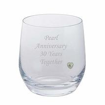 Chichi Gifts 2 Pearl Anniversary 30 Years Together Pair of Dartington Tumblers B - £19.75 GBP