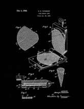 Cake Baking Iron Patent Print - Black Matte - $7.95+