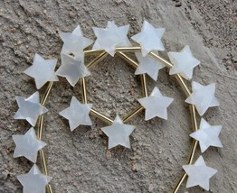 Natural white moonstone Gemstone Stars, 10 piece Crescent star AAA quality moons - £31.38 GBP