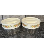 2 Vtg Corning Ware Pyrex Spice of Life See N Store Glass Canisters Stora... - $12.19