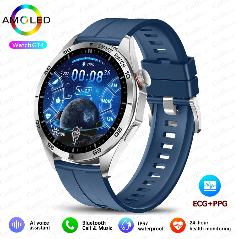 2024  Huawei Xiaomi Smartwatch Mens AMOLED HD Screen ECGPPG Bluetooth Talk Smart - $20.00