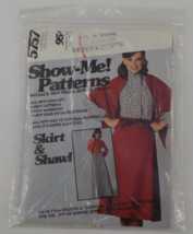 MCCALLS SHOW ME PATTERNS #5757 5 DIFF LENGTHS SKIRT TRIANGLE SHAWL SZ 16... - $7.99