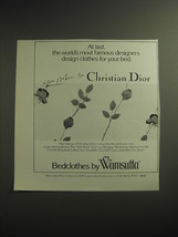 1974 Wamsutta Dior Rose Linens by Christian Dior Advertisement - £14.55 GBP