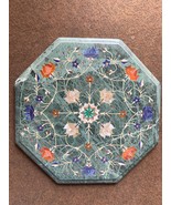 12&quot; Green Marble table top Inlay Lapis Lazuli Home garden center coffee ... - $832.44 CAD