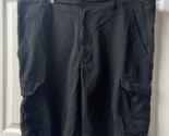 Copper Denim Cargo Shorts Mens Size 42 Black Canvas 9.5 inseam - £10.95 GBP