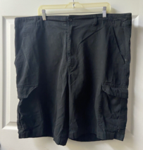 Copper Denim Cargo Shorts Mens Size 42 Black Canvas 9.5 inseam - $13.74