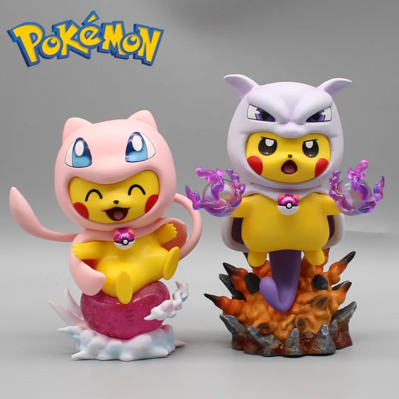 New Pokemon Figure Pikachu Cos Gengar Charizard Cross-Dressing Anime Figures - £26.02 GBP+