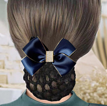 Luxurious Satin Ribbon Bow Hair Bun Cover Hair Clip - £5.08 GBP