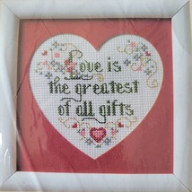 The Creative Circle Stitchery Kit 2446 Gift of Love NEW 5 x 5 in 1980 Em... - $14.69
