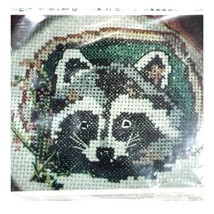 Vintage Cherokee County Designs Shy Raccoon Cross Stitch Kit Complete w/... - £22.33 GBP