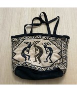 El Paso Saddle Blanket Bag Women&#39;s Black Cotton Stencil Purse Large Koko... - $482.13 MXN