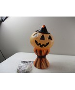 Empire Halloween Blow Mold Pumpkin Jack O Lantern Scarecrow 1969 Vintage... - £33.43 GBP