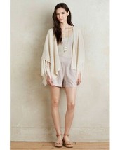 New Anthropologie Vegan Suede Cutwork Shorts by Elevenses Reetail $118 S... - $30.60