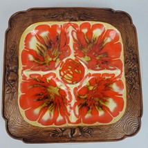 Vintage Treasure Craft USA Chip Dip Serving Platter 13 Inch Square - £24.07 GBP