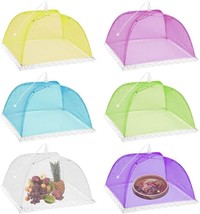 6X Pop Up Food Cover Protector Collapsible Umbrella Wasp Fly Mesh Net BB... - £17.24 GBP