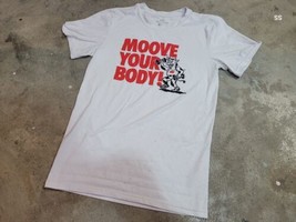 Nike Tee &quot;Moove Your Body&quot; White/Red Work Out Gym Training T-Shirt Men XS - £14.67 GBP