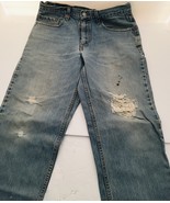 Vtg Levi&#39;s 550 Light Wash Relaxed Fit Jeans Sz 34x30 Thrashed Grunge Dis... - $58.30 CAD