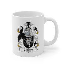 Ballard Coffee Mug Coat of Arms Family Crest (11oz, 15oz) - £11.11 GBP+