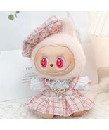 Pink Dress and Beret Hat for Labubu Doll, Pretty Pink Dress for Labubu, Cute Out - $311.66 MXN