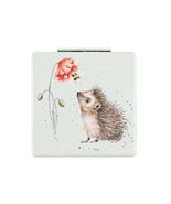 NEW Wrendale Designs Makeup or Purse Compact Mirror, 2x2" Square - Hedgehog - $16.78