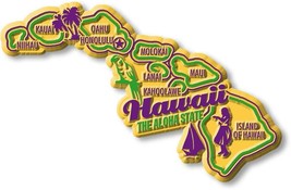 Hawaii the Aloha State Premium Map Fridge Magnet - £4.78 GBP