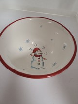 Tabletops Unlimited Gallery Winterland 4 1/2&quot; All Purpose Bowl Snowman - £4.71 GBP