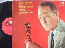 HEIFETZ- BRUCH- Scottish FANTASY- VIEUXTEMPS- Concerto No 5- Sargent [Vinyl] - £31.30 GBP