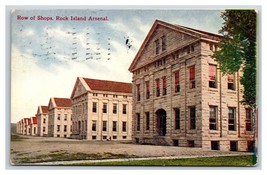 Row of Shops Rock Island Arsenal Rock Island Illinois IL 1909 DB Postcard P26 - $2.63