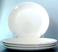 Wedgwood Chalk White Set Of 4 Medium Round Accent Salad Plate 9&quot; England... - £57.16 GBP