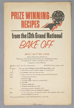 Vintage Original Prize Winning Recipes 13th Grand National Pillsbury Bake Off  - £7.40 GBP