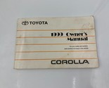 1999 Toyota Corolla Owners Manual OEM G04B55023 - $35.99