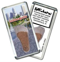 Indianapolis FootWhere® Souvenir Fridge Magnet. Made in USA - £6.38 GBP