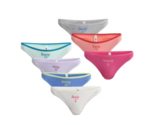 No Boundaries Women’s 7 Pack Cotton Thong Panties, Assorted Colors Size ... - $19.79