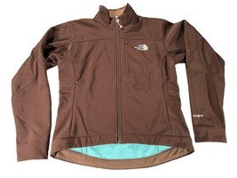 The North Face Apex Bionic Softshell Jacket S/P Brown Aqua Full Zip ANC4 - £30.44 GBP
